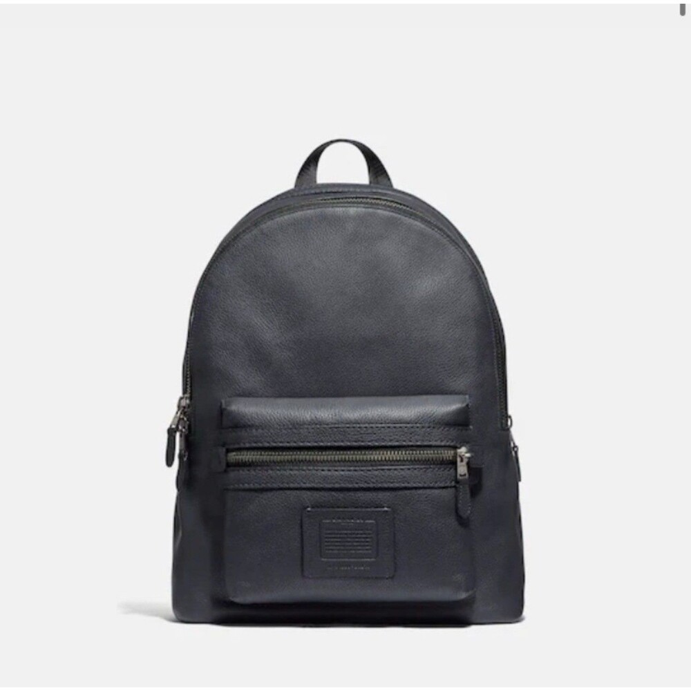 Coach 32235 Academy Backpack Style Midnight Navy Black Copper Pebbled Leather - Picture 8 of 11